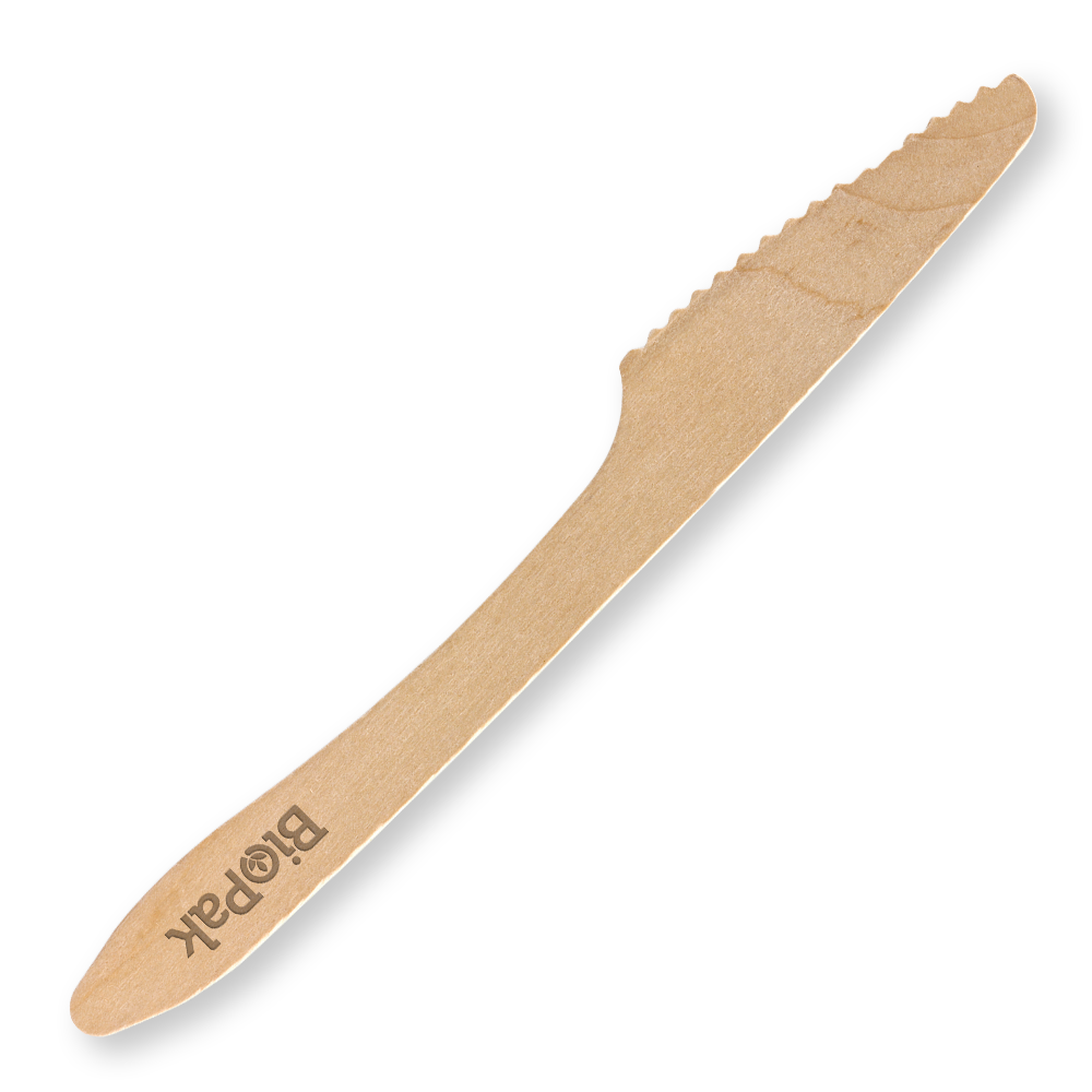 19cm Coated Wooden Disposable Knife