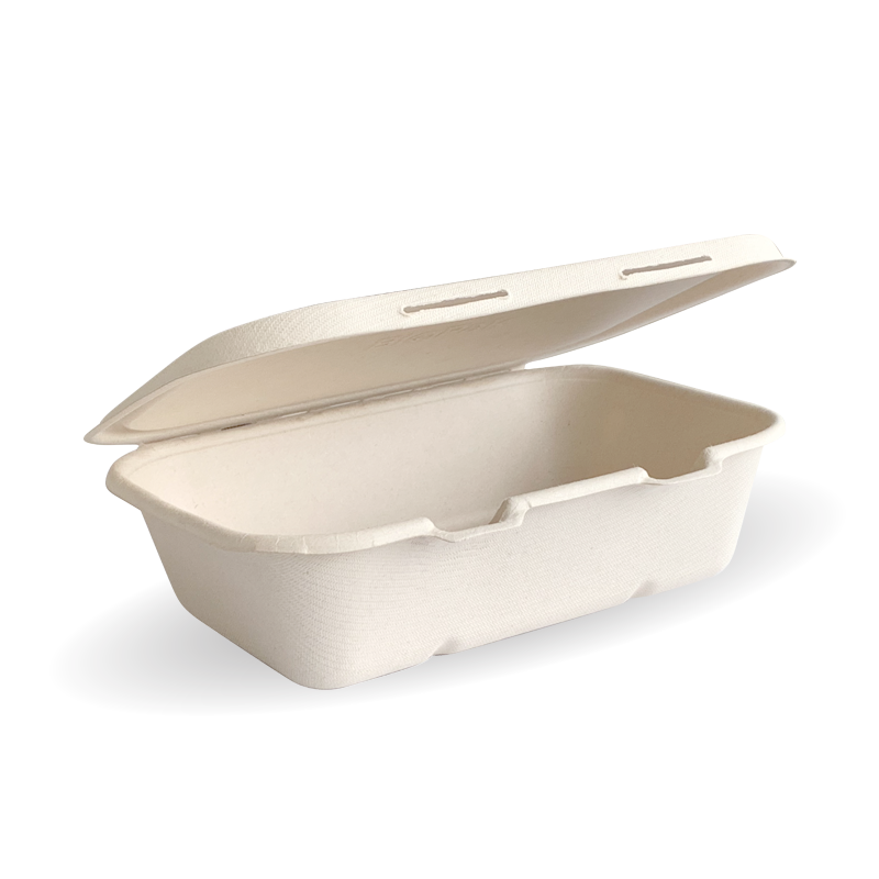 7.5x5x1.9 Natural BioPak Brand Clamshell Made from Sugarcane Fibre - Home Compostable