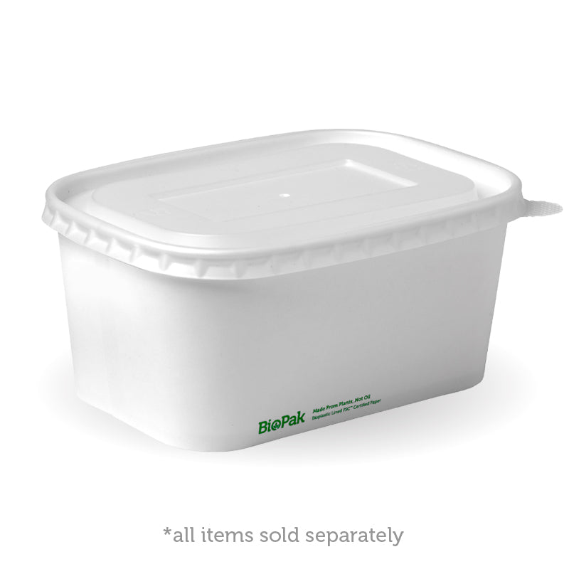 BioPak 1,000ml White BioBoard Takeaway Base – Paper Lane Packaging NZ