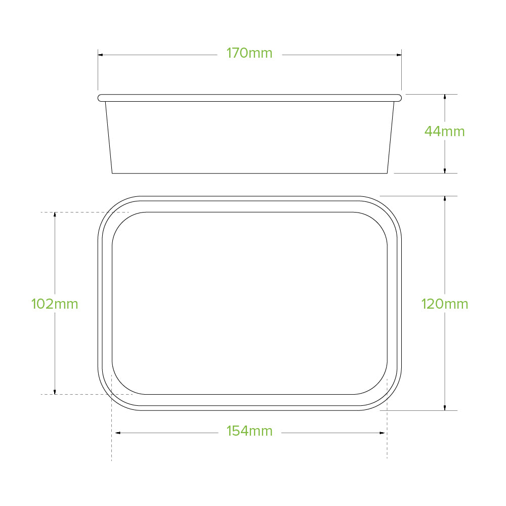Paper BioBoard Rectangular Containers – Paper Lane Packaging NZ